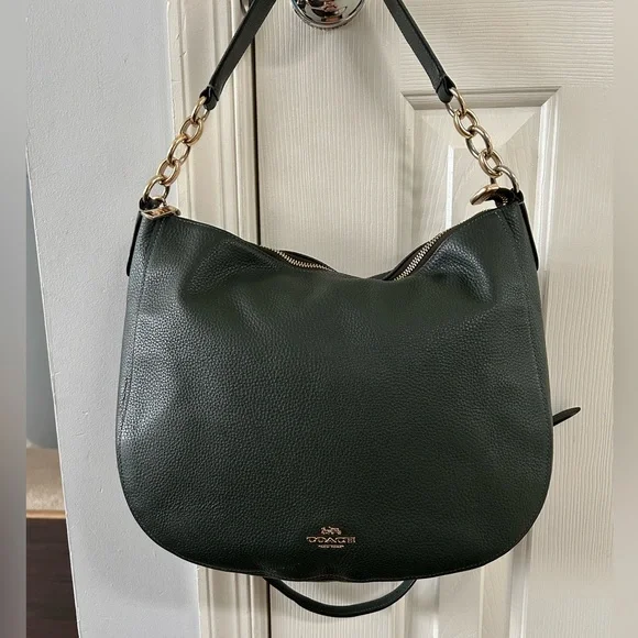 Coach Elegant Leather Satchel, Handbag with Detachable Long Strap - Picture 5 of 15